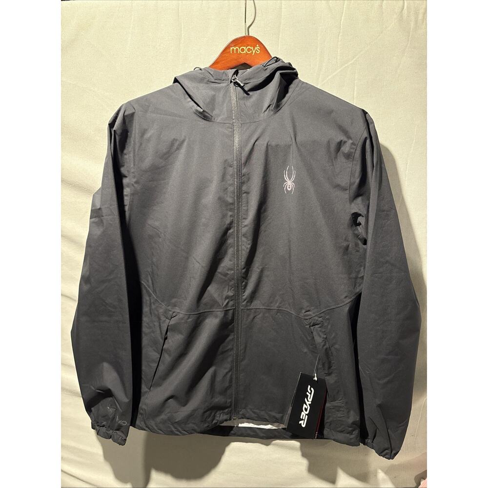 Spyder Men's Pitch Shell Jacket Medium Black Long Sleeve - NWT MSRP $129